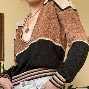 Shimmery Free People Knit Top